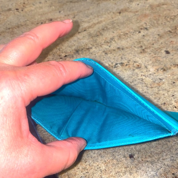 Prada Saffiano Leather Tri-fold Turchese Wallet - Picture 7 of 13